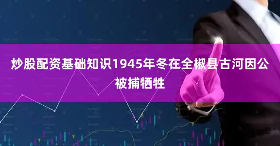 炒股配资基础知识1945年冬在全椒县古河因公被捕牺牲