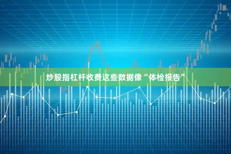 炒股指杠杆收费这些数据像“体检报告”