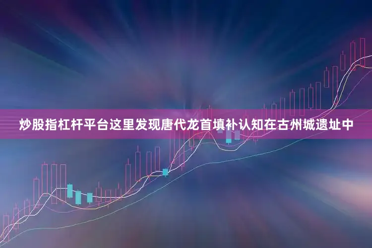 炒股指杠杆平台这里发现唐代龙首填补认知在古州城遗址中