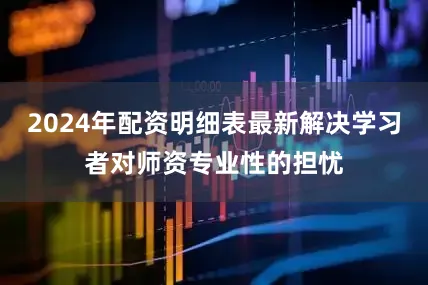 2024年配资明细表最新解决学习者对师资专业性的担忧